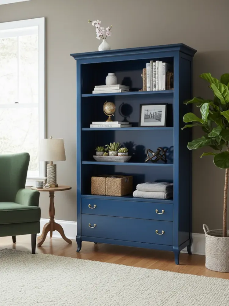 Soggiorno moderno arredato con mobili su misura Creaopera in legno naturale